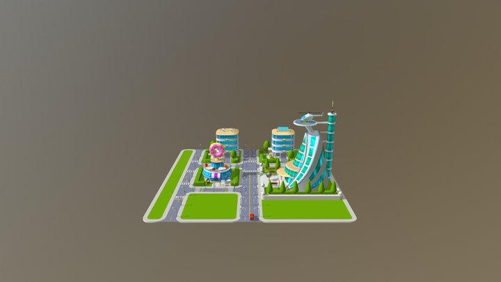 CITY. Day time 3D Model