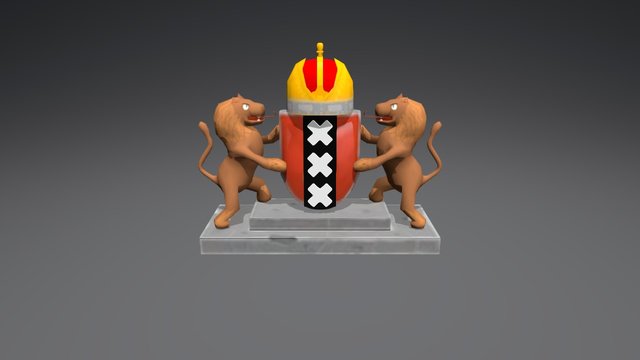 Amsterdam Coat of Arms 3D Model