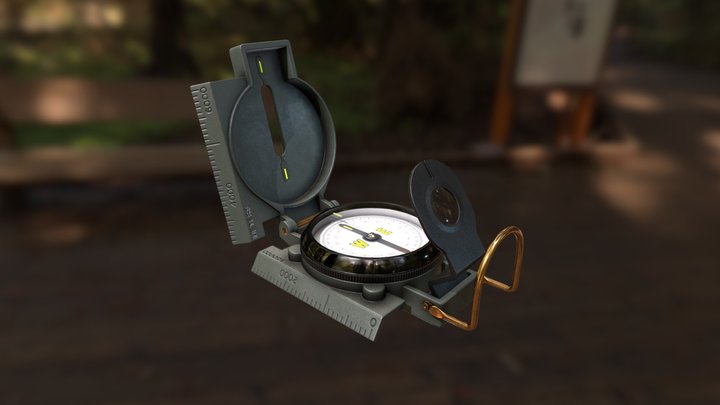 Lensatic Compass 3D Model