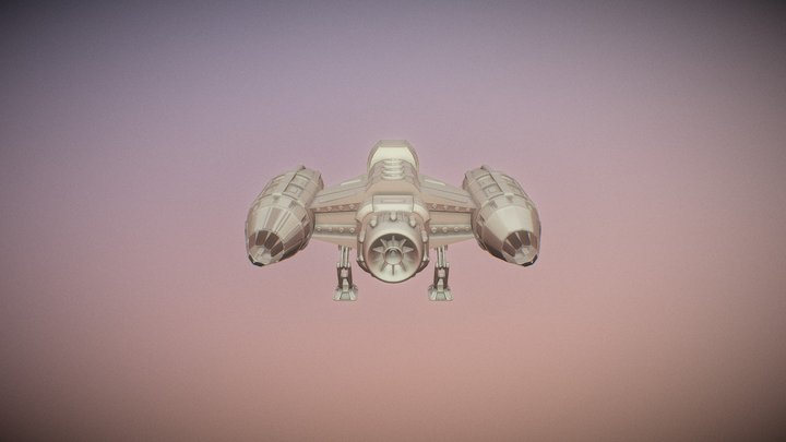 Fighter Jet Non Textured 3D Model