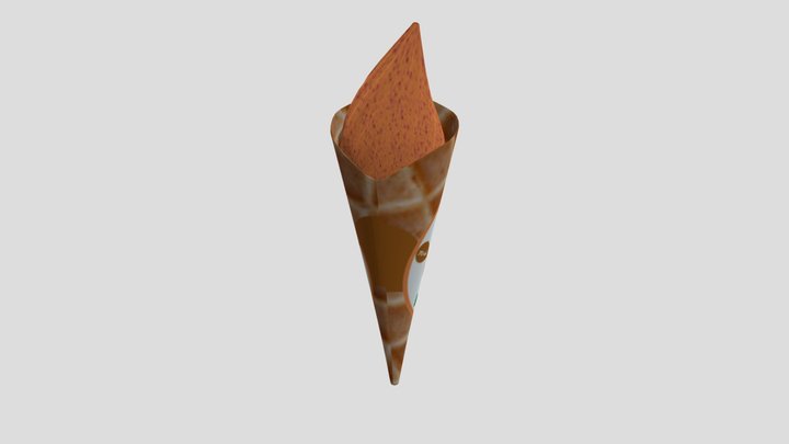 Thai Tea Ice Cream 3D Model