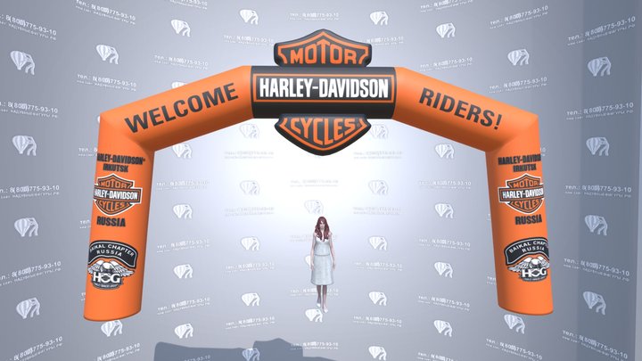 Арка Harley-Davidson 3D Model