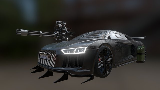 Audi_r8_war_rig 3D Model