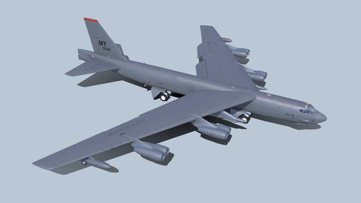 Boeing B-52H Stratofortress 3D Model