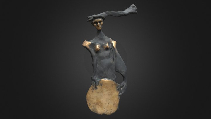 Escultura L'Acollidora (Rèplica en bronze) 3D Model