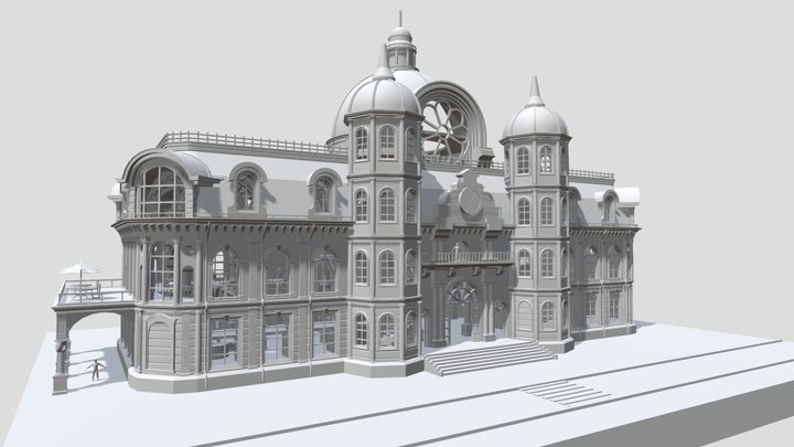 All architecture high poly in progress 3D Model