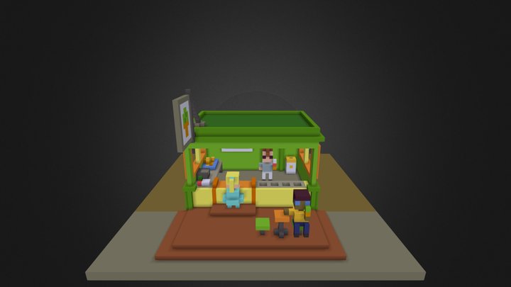 Ice Cream Stand 3D Model