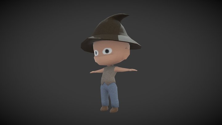 Wizard Chibi 3D Model