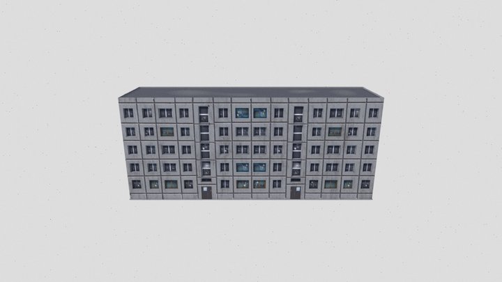 Panelka Abandoned Soviet building 3D Model