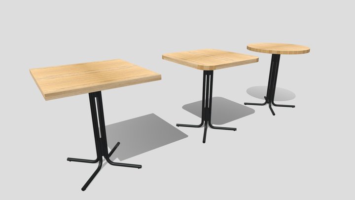 Mesas delta enchapada 3D Model