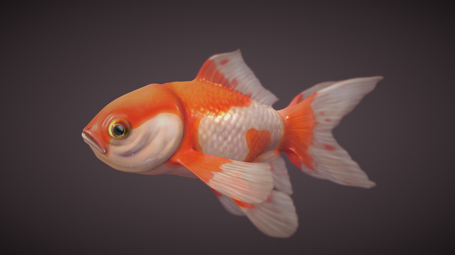 Ryukin Goldfish #FishChallenge — Sketchfab embed 3D viewer