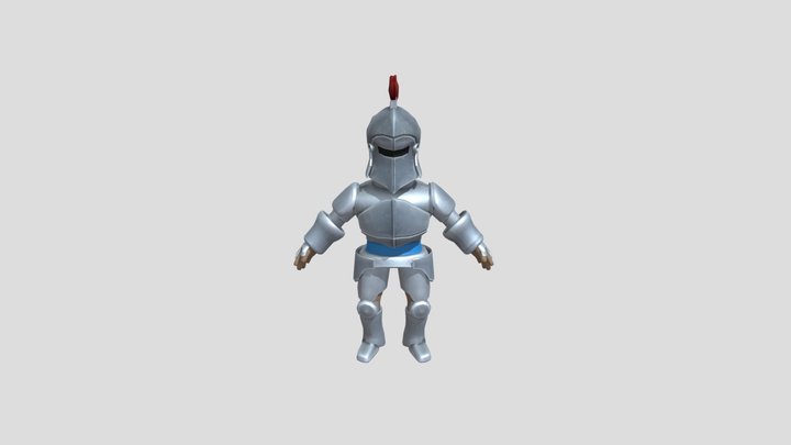 Cartoon Knight 3D Model