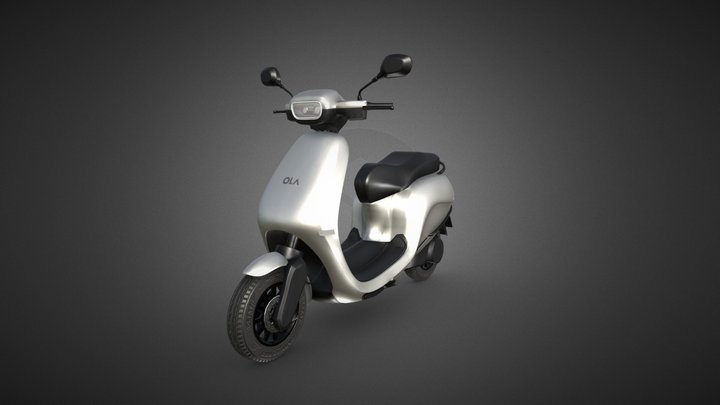 OLA Electric Scooter (White Color) 3D Model