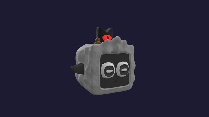 Cult Of The Lamb Square Head 3D Model