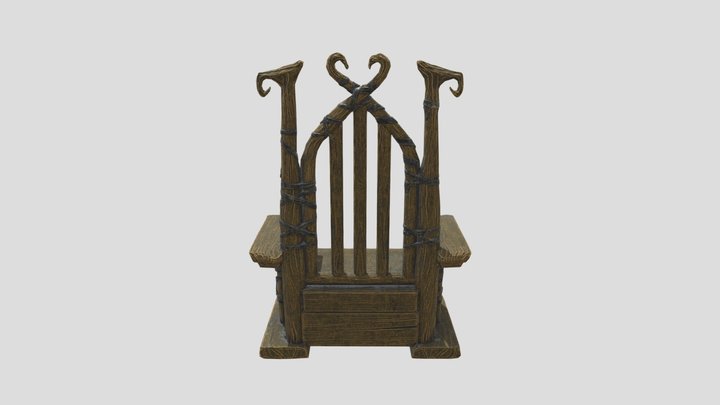 Old Roscrean Throne 3D Model