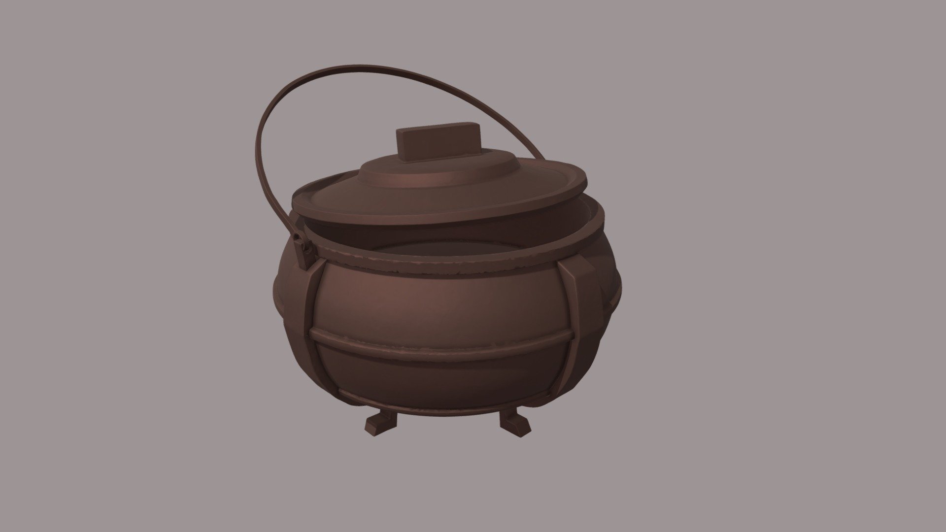 Adventurer's Camp Asset Iron Pot Download Free 3D model by