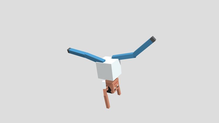 Action Pose: CartWheel 3D Model