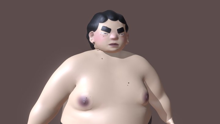 Sumo prêt au combat 3D Model