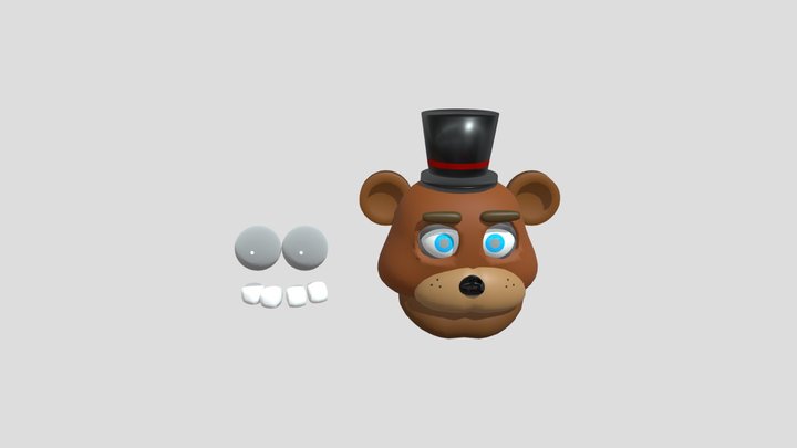 feddy fazbear head 3D Model
