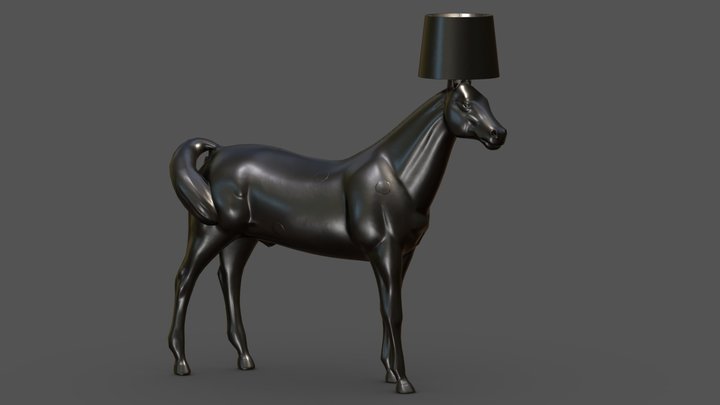 Moooi Horse Lamp - LowPoly VR ready 3D Model