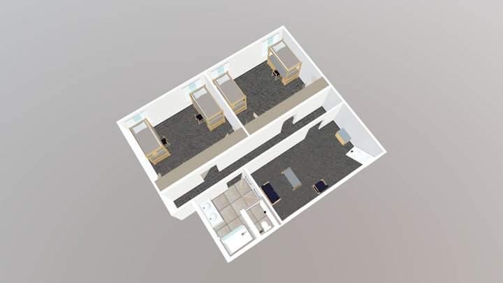 Suite Two Rooms Double 3D Model