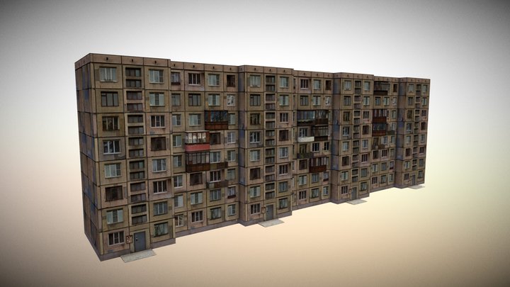 Russia Ghetto House 3D Model