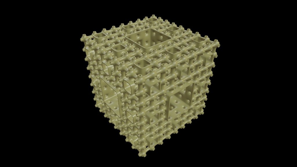 Menger Sponge Macaroni - 3D model by Eric Baird (@ErkDemon) [54aaa08 ...