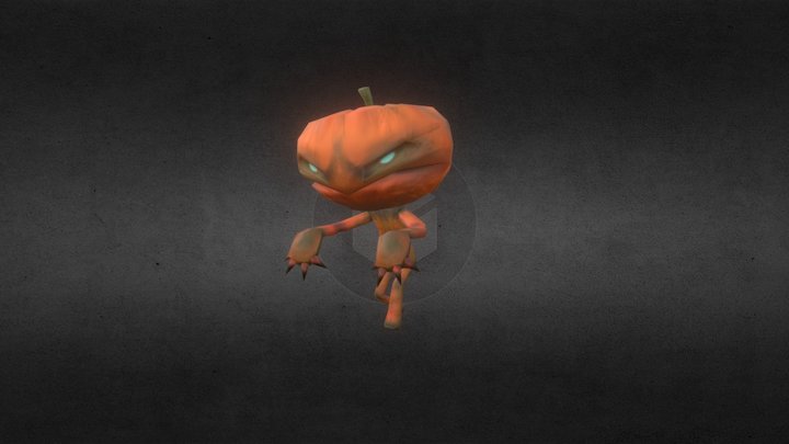 Pumpkin Alien 2 3D Model