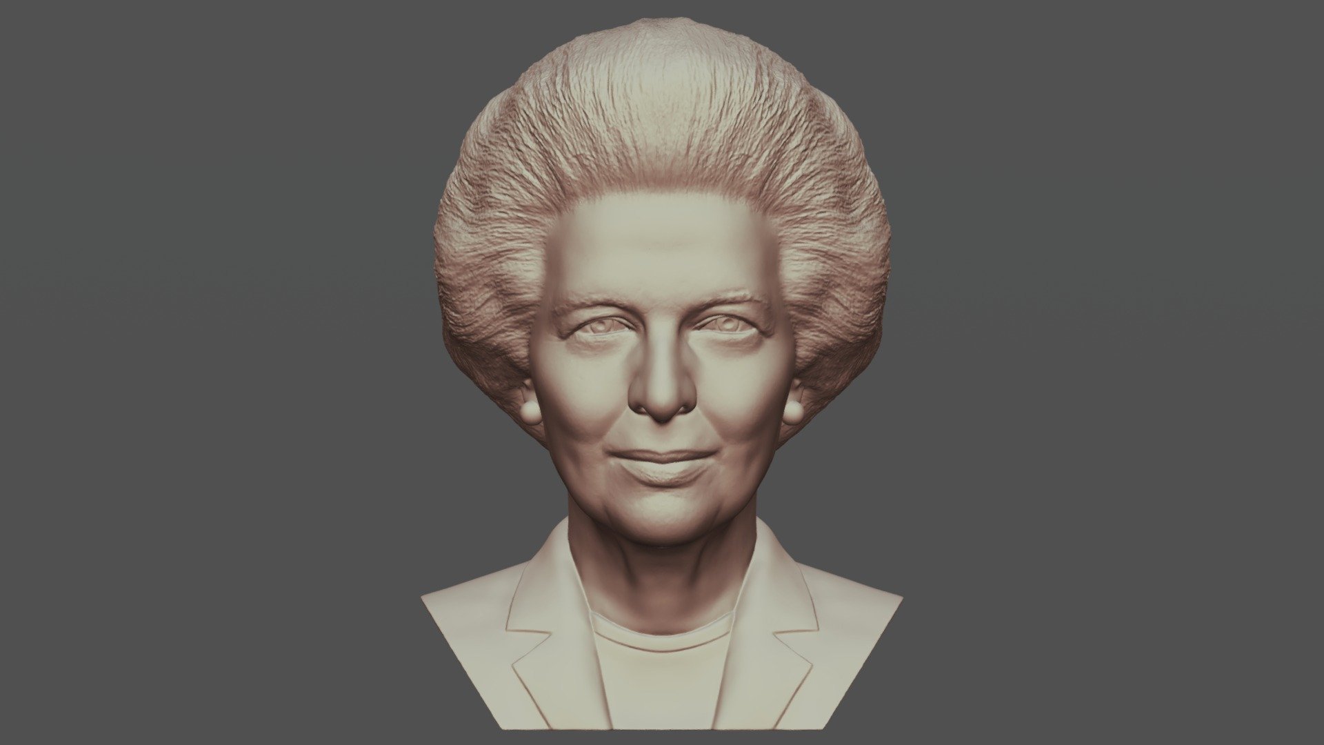 Margaret Thatcher bust for 3D printing