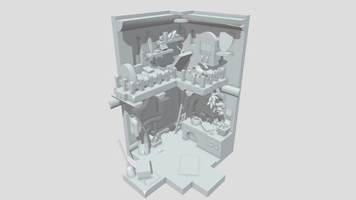 Interior of fantasy house 3D Model