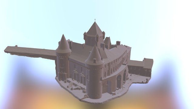 Chateau Aubenas 3D 3D Model