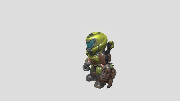 Doomslayer Toy 3D Model