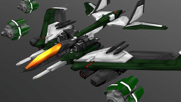 爆装巡行機 3D Model