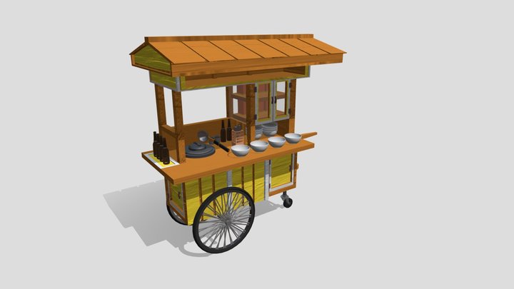 Street Food Cart 3D Model