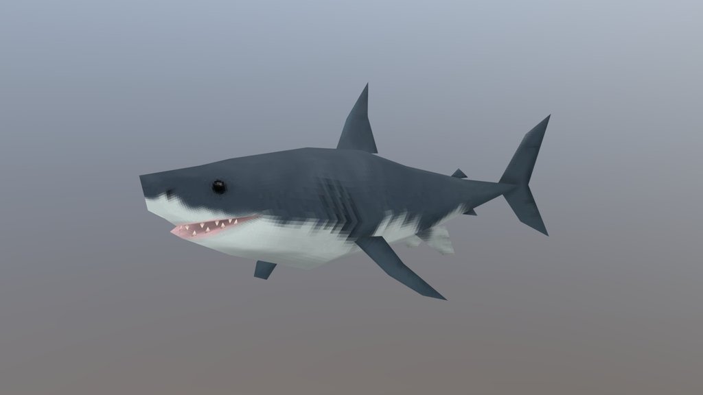 PS1/Low Poly Great White Shark