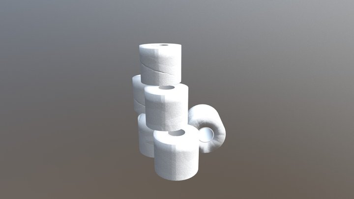 Toilet Paper Pile 3D Model
