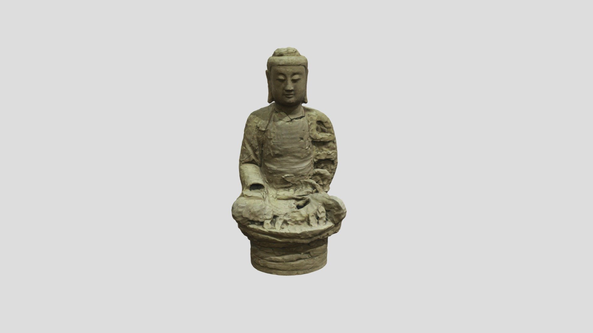 18-2.泥塑神像製作過程.半成品八尊.成品一尊