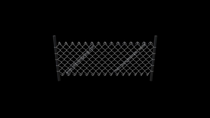 CH001 | Chainlink Fence with Knuckle-End 3D Model