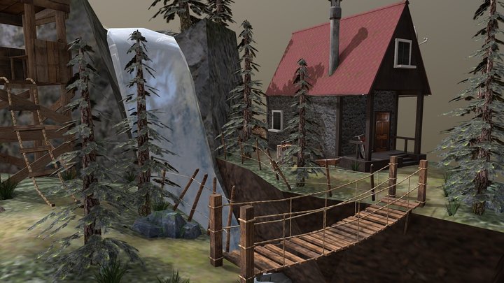DAE Diorama - Forest Loner 3D Model