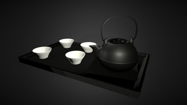 Japanese Tea Set 3D Model