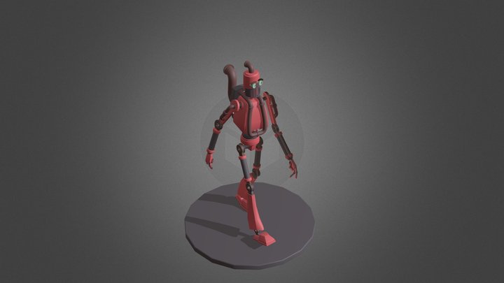 Steampunk Robot Walking Animation 3D Model
