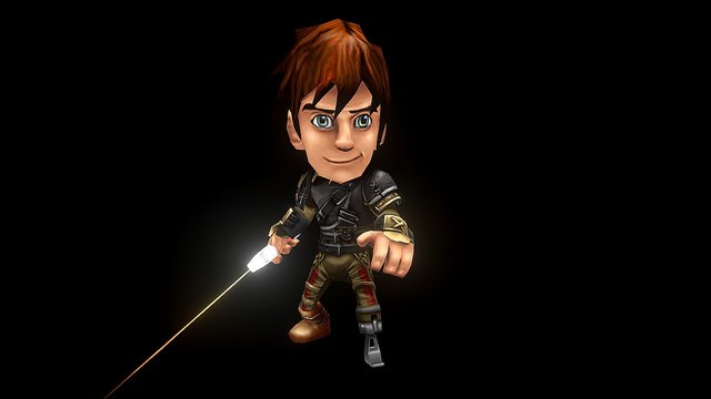 Game character animation -hiccup(HTTYD) 3D Model