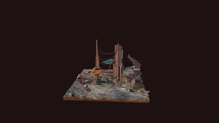 Outpost Sci-fi 3D Model