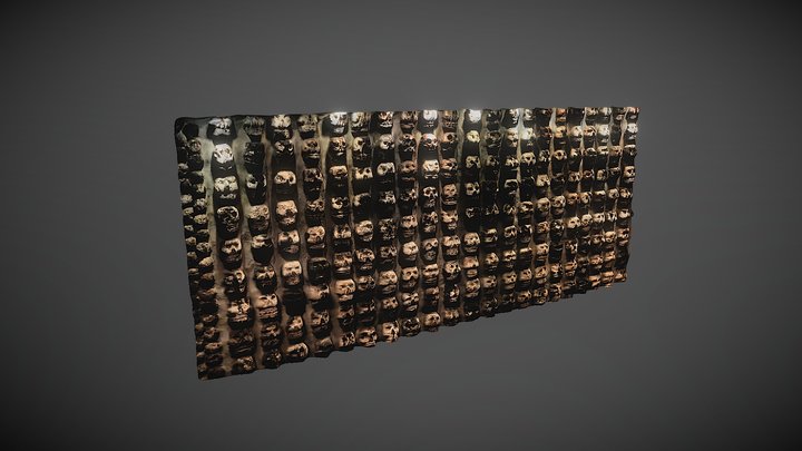 Wall of Skulls at Templo Mayor 3D Model
