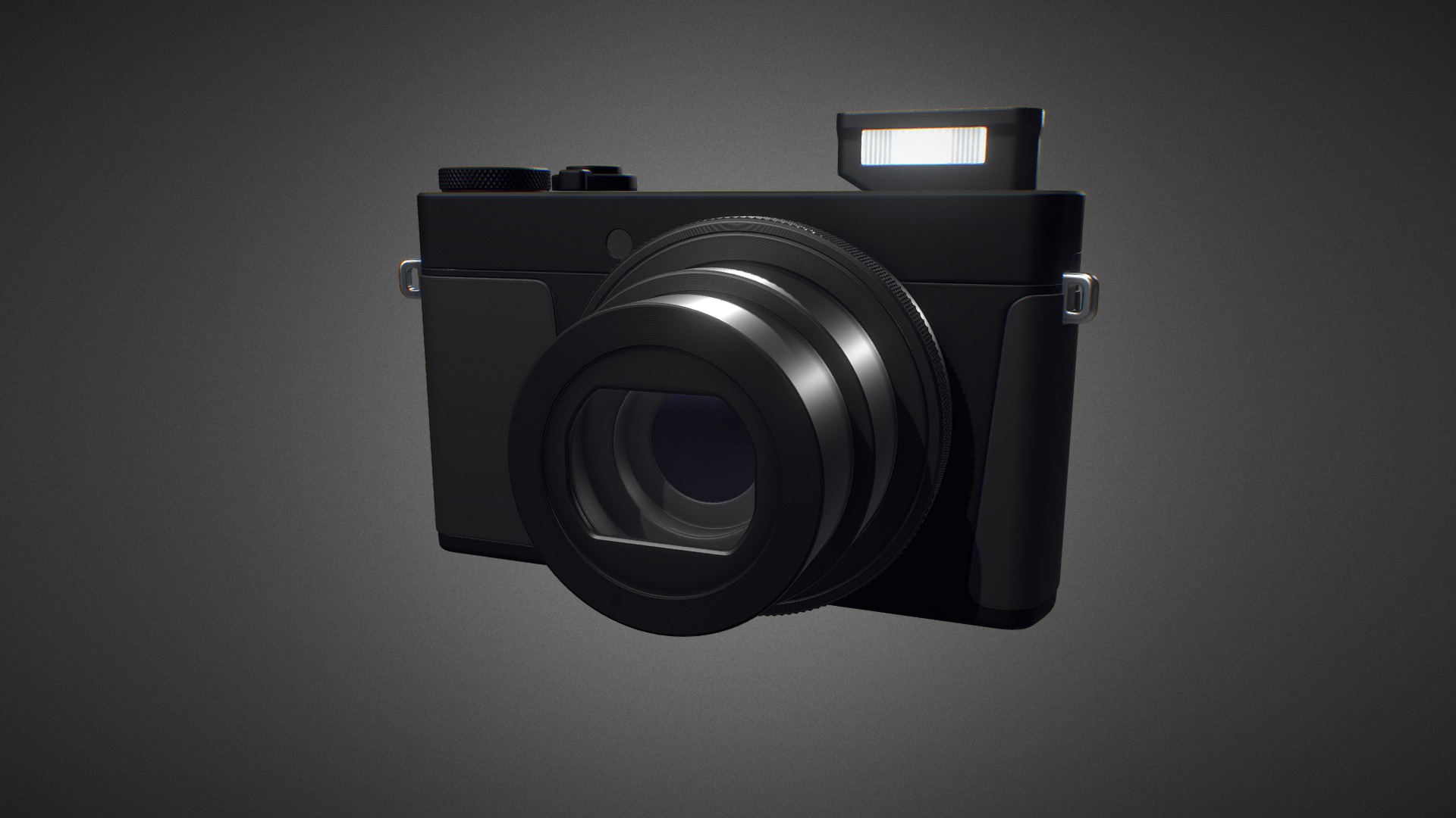 3D model Canon PowerShot G9 X Mark II for Element 3D - This is a 3D model of the Canon PowerShot G9 X Mark II for Element 3D. The 3D model is about a black camera with a lens.