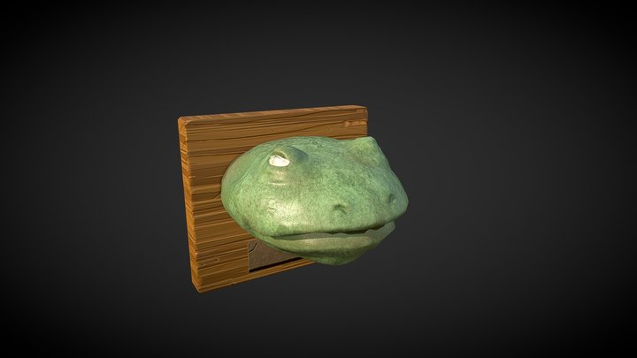 Frog Plaque 3D Model