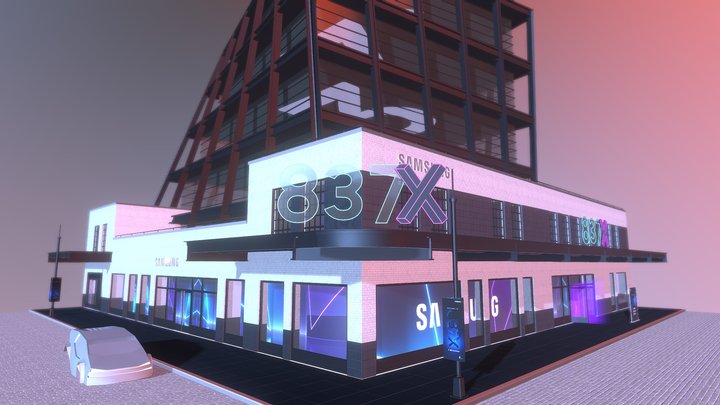 "Samsung 837X" | Decentraland Architecture 3D Model