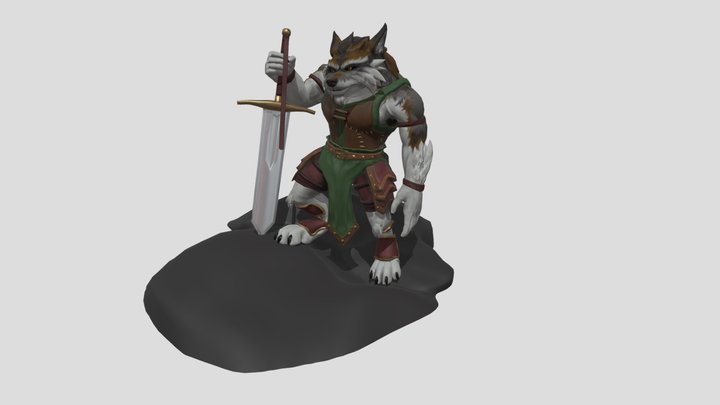 Werewolf With A Sword 3D Model