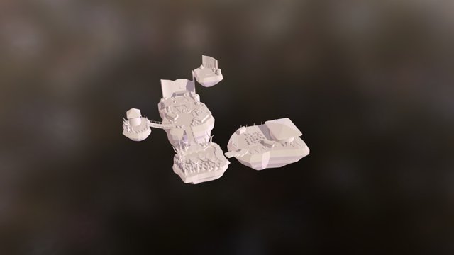 Bazaar Diorama Whitebox 3D Model