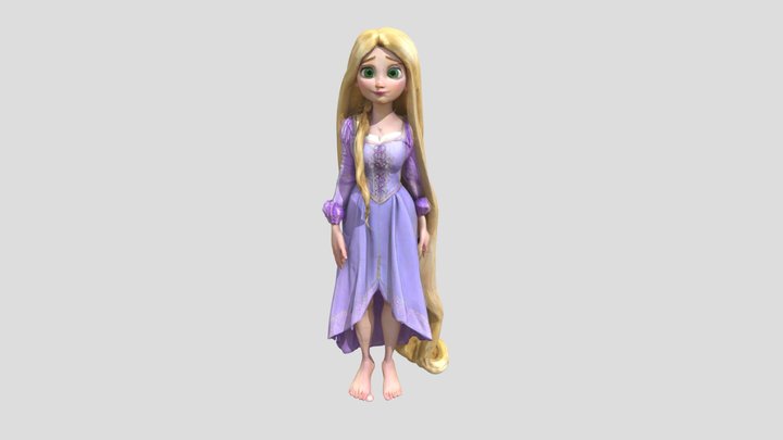 Personaje clásico: Rapunzel 3D Model